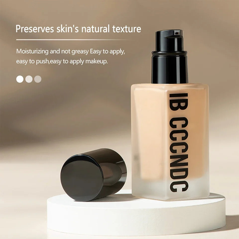 30ml Flawless Foundation Full Coverage Liquid Concealer Foundation For Light Dark Skin Tone Cover Pore Acne Makeup Waterproof