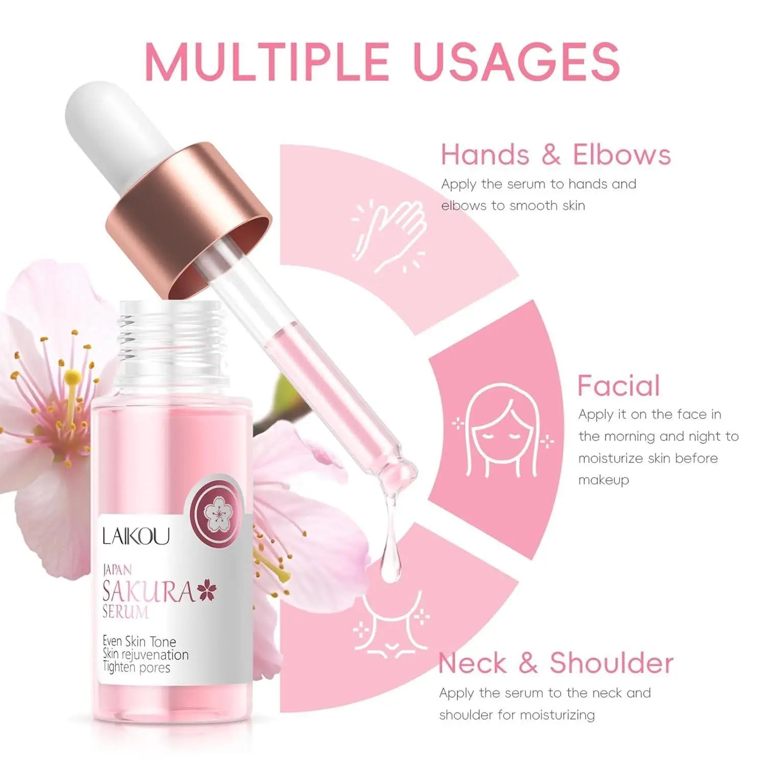 24pcs Sakura Skin Care Set Eye & Lip Masks Serum Nud Masks Cleanser Toner Essence Cream Moisturizing Smoothing Nourishing Beauty