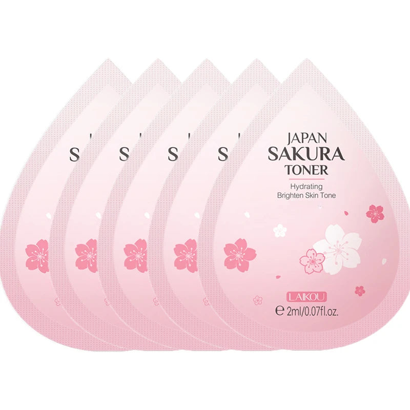 24pcs Sakura Skin Care Set Eye & Lip Masks Serum Nud Masks Cleanser Toner Essence Cream Moisturizing Smoothing Nourishing Beauty