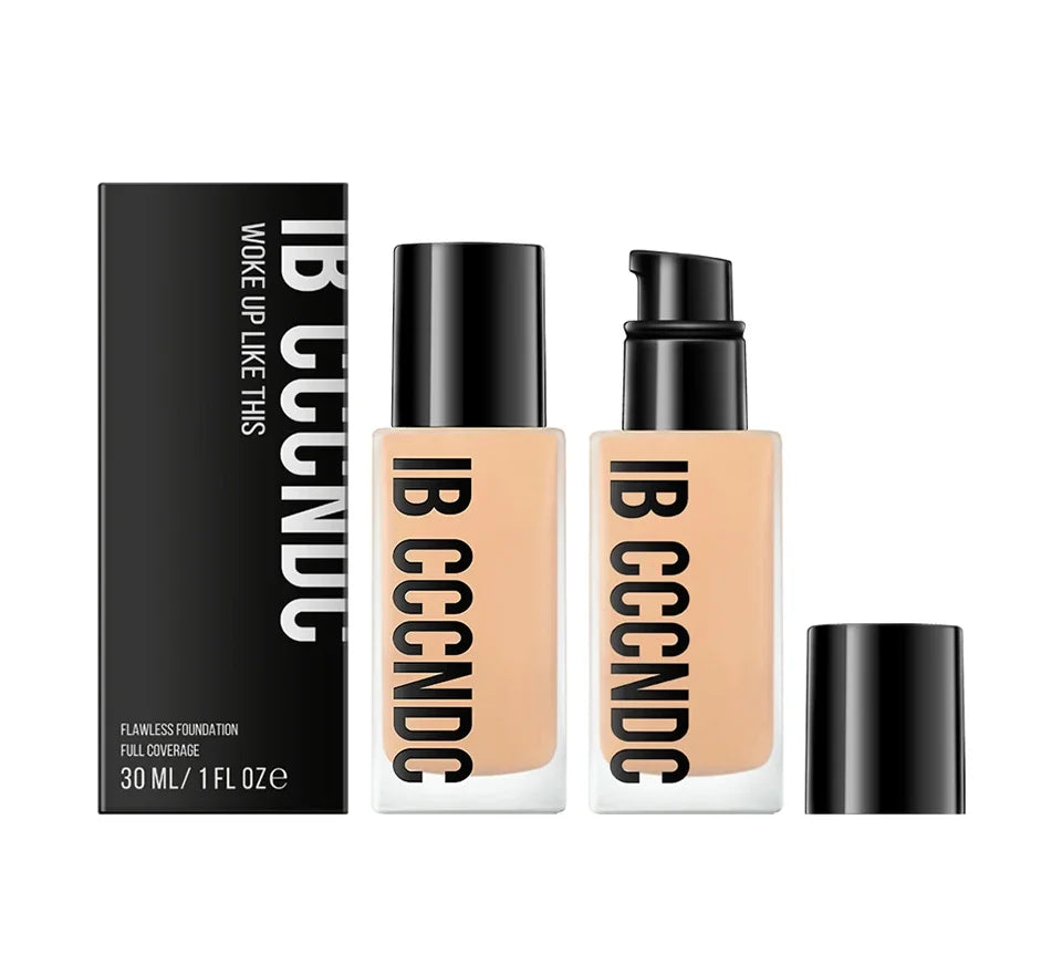 30ml Flawless Foundation Full Coverage Liquid Concealer Foundation For Light Dark Skin Tone Cover Pore Acne Makeup Waterproof