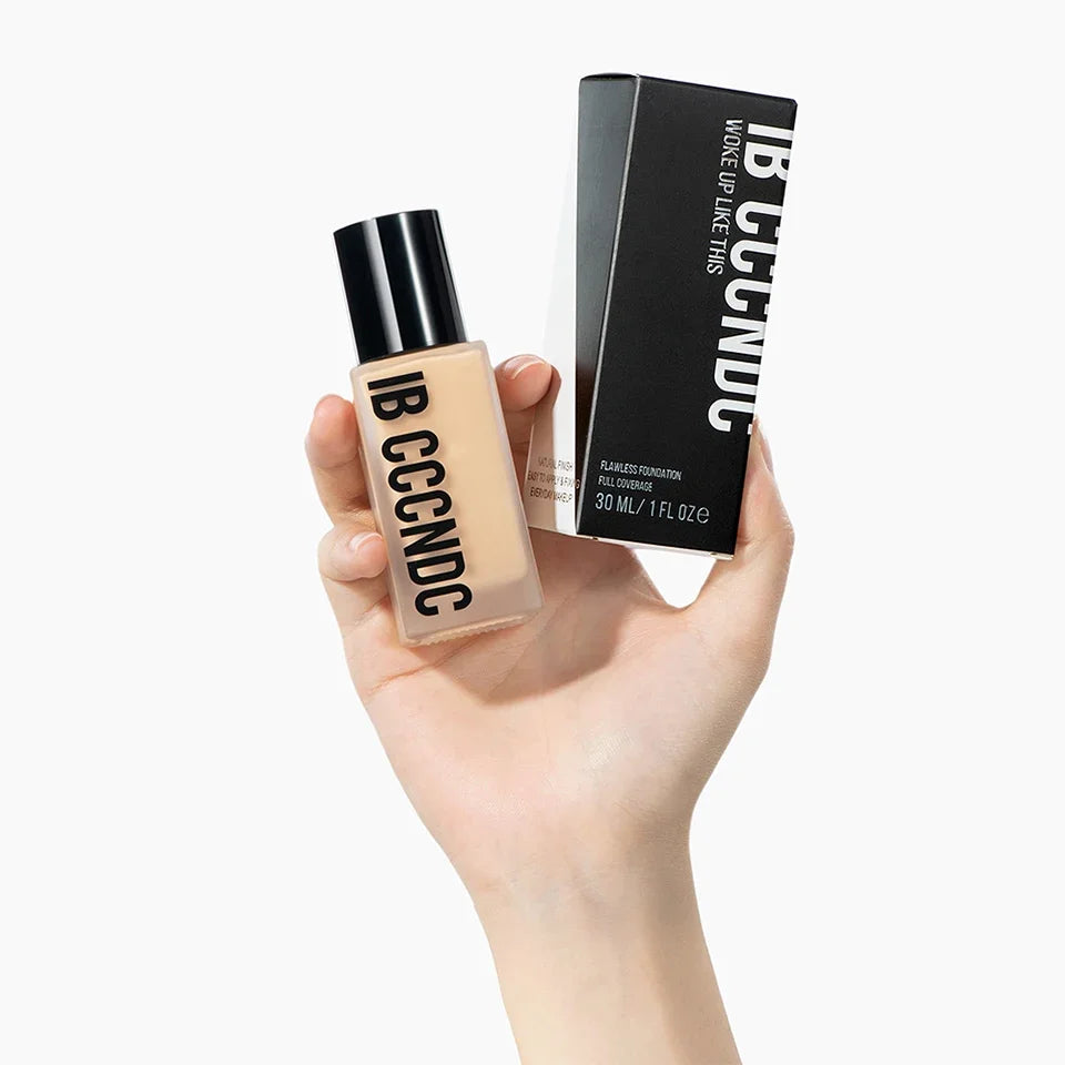 30ml Flawless Foundation Full Coverage Liquid Concealer Foundation For Light Dark Skin Tone Cover Pore Acne Makeup Waterproof