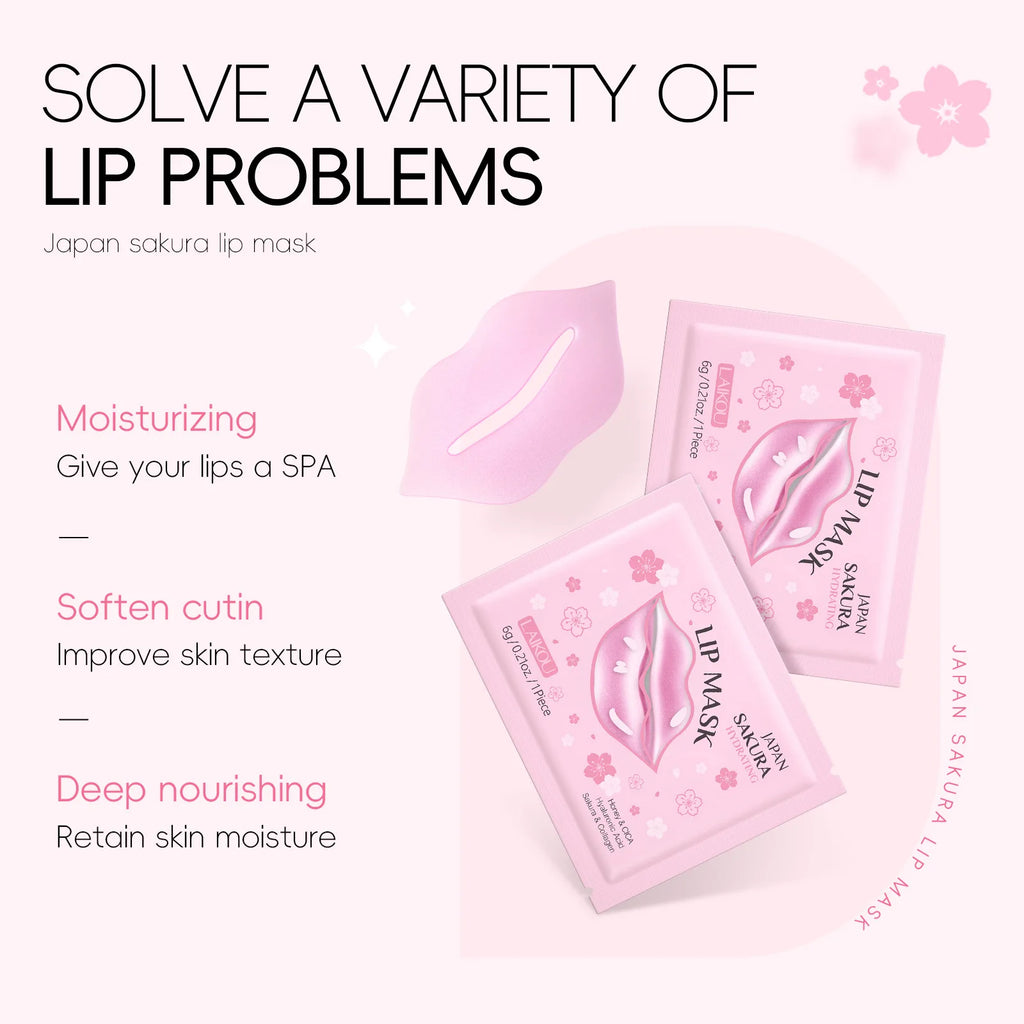 24pcs Sakura Skin Care Set Eye & Lip Masks Serum Nud Masks Cleanser Toner Essence Cream Moisturizing Smoothing Nourishing Beauty