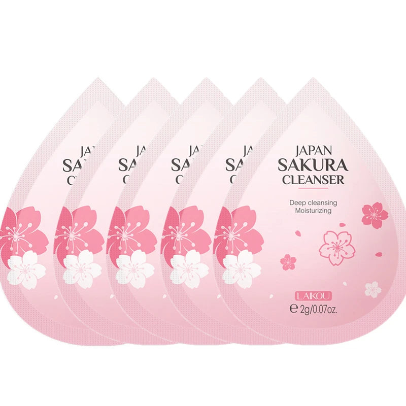 24pcs Sakura Skin Care Set Eye & Lip Masks Serum Nud Masks Cleanser Toner Essence Cream Moisturizing Smoothing Nourishing Beauty
